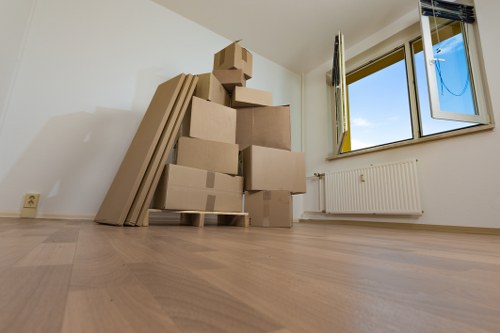 Removal team preparing a home move in Westbrompton