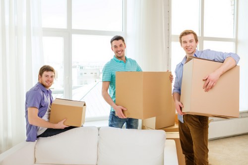 Packing boxes and moving supplies ready for a Westbrompton move
