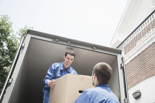 Packed household items ready for transport during a Westbrompton house move