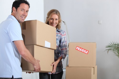 Transparent removals pricing checklist beside moving boxes