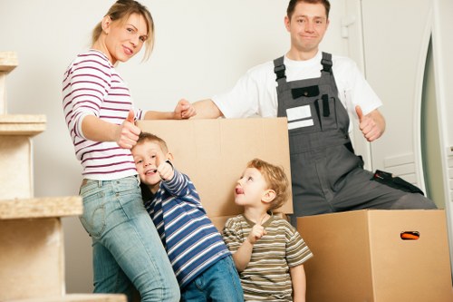Careful packing materials used during a Westbrompton removals service